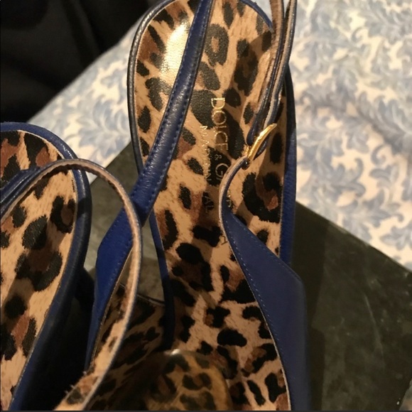 Dolce & Gabbana royal blue slingback classic heels - Picture 4 of 5
